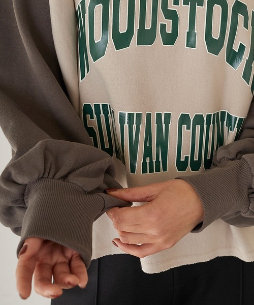 179/WG(イチナナキュウダブルジー)の「ドッキングスウェットプル(スウェット・レディース・グリーン/ブラウン/グレー・FREE)」の21枚目の写真