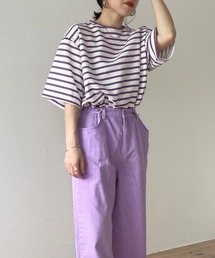 wee9s（ウィークス）の「daily vitamin border tee / 伸縮性抜群！日替わりで着たくなるビタミンボーダーティー（Tシャツ/カットソー）」