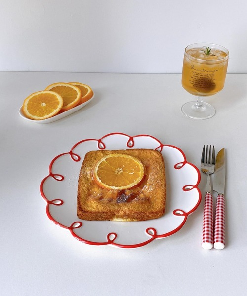 トールペイント作品　フリルプレート レトロフリルプレート（食器）｜Made in I（メイドインアイ）の