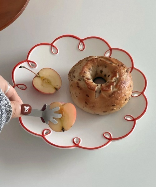 Made in I（メイドインアイ）の「レトロフリルプレート（食器・レディース・レッド・FREE）」の7枚目の写真