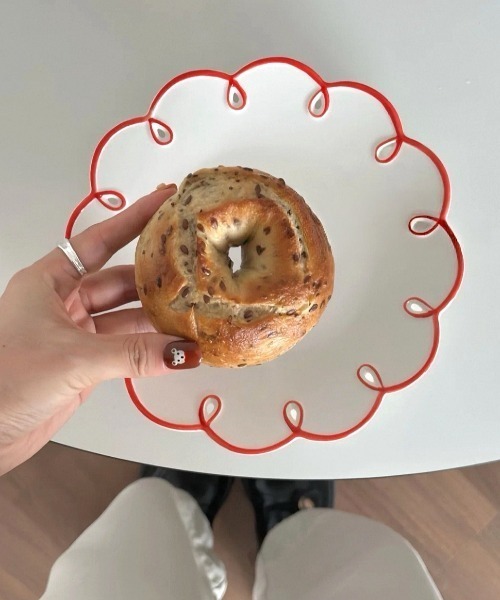 Made in I（メイドインアイ）の「レトロフリルプレート（食器・レディース・レッド・FREE）」の6枚目の写真