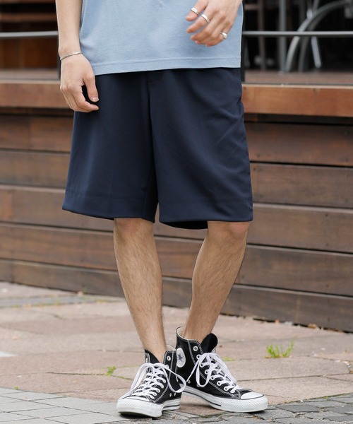 Beno（ビーノ）の「ストレッチカットジョーゼット リラックス ショートパンツ（スウェットパンツ・メンズ・ライトグレー/グレイッシュブルー/ベージュ/ブラック/ネイビー/グレー・XL/L/M/S）」の16枚目の写真