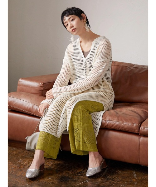 armonia（アルモニーア）の「armonia 透かし編みニットワンピース（ワンピース・レディース・ブラック/ブラウン/オフホワイト・FREE）」の19枚目の写真