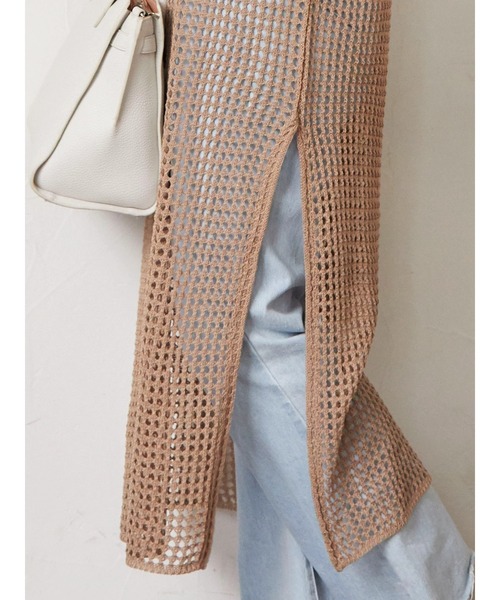 armonia（アルモニーア）の「armonia 透かし編みニットワンピース（ワンピース・レディース・ブラック/ブラウン/オフホワイト・FREE）」の11枚目の写真