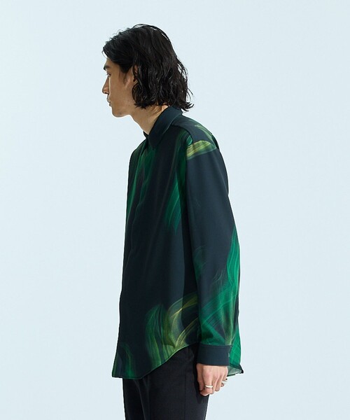 UNITED TOKYO(ユナイテッドトウキョウ)の「ラインアートシャツ(シャツ/ブラウス・メンズ・ブラック/グリーン・1/2)」の13枚目の写真