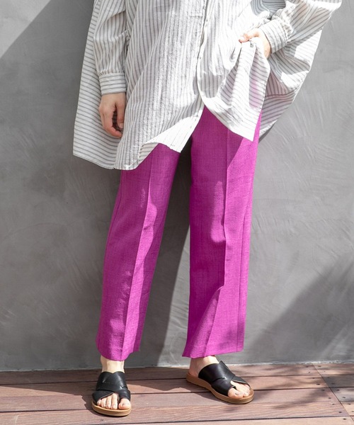 niko and...(ニコアンド)の「サラサラリネン風イージーパンツ(その他パンツ・レディース・ホワイト/ブラック/パープル/ブラウン/ブルー/グリーン・SMALL/MEDIUM/LARGE)」の6枚目の写真