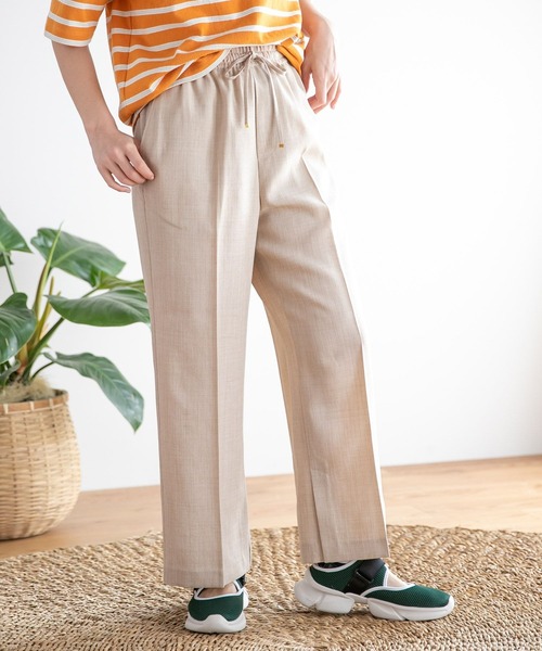 niko and...(ニコアンド)の「サラサラリネン風イージーパンツ(その他パンツ・レディース・ホワイト/ブラック/パープル/ブラウン/ブルー/グリーン・SMALL/MEDIUM/LARGE)」の3枚目の写真