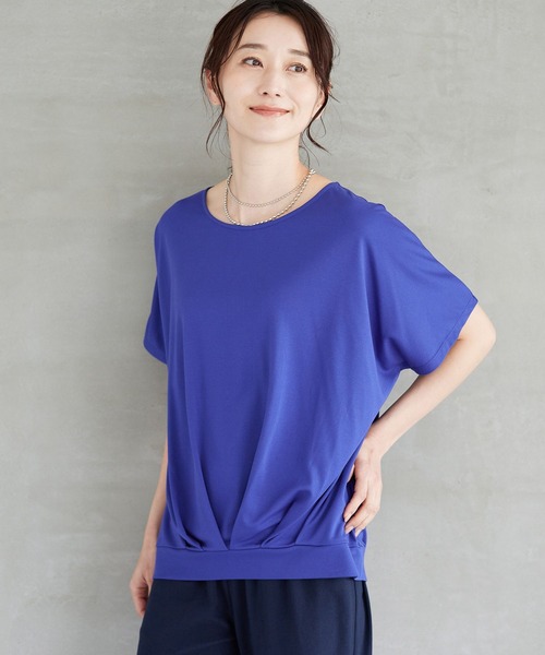 LEPSIM（レプシィム）の「エチケットデザインプルオーバー　262399（Tシャツ/カットソー・レディース・カーキ/ブルー/パープル/レッド/ブラック/オフホワイト・FREE）」の5枚目の写真