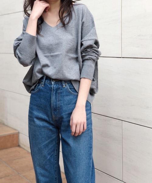 Banner Barrett(バナーバレット)の「カシミヤVネックプルオーバー(ニット/セーター・レディース・オフホワイト/ブラック/グレー/ライトブルー/イエロー/イエロー×グリーン/ピンク・38)」の14枚目の写真