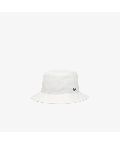 LACOSTE（ラコステ）の「シャンブレーバケットハット（ハット・レディース・ホワイト/ブルー・FREE）」の4枚目の写真