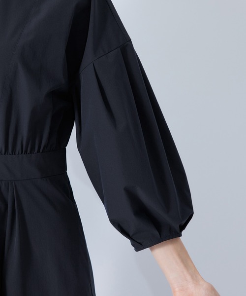 ROPE'（ロペ）の「セパレート風パフスリーブフレアーワンピース（ワンピース・レディース・ブラウン/ネイビー・36/38）」の21枚目の写真