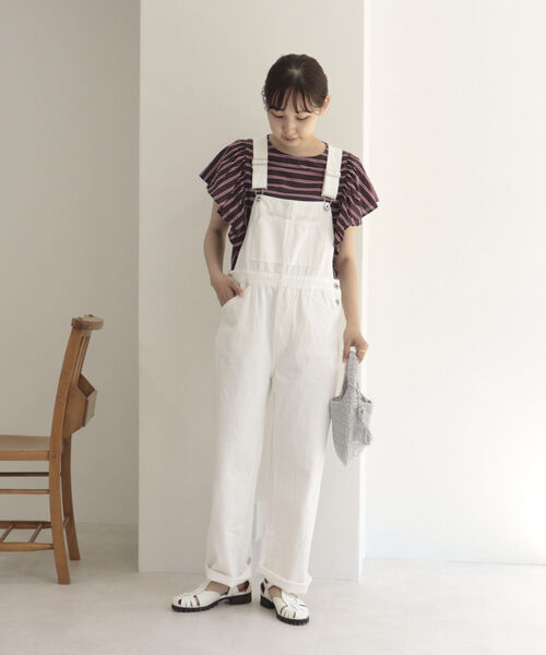 fredy repit（フレディレピ）の「コットンツイルサロペット（サロペット/オーバーオール・レディース・ブラック/オフホワイト・38）」の18枚目の写真