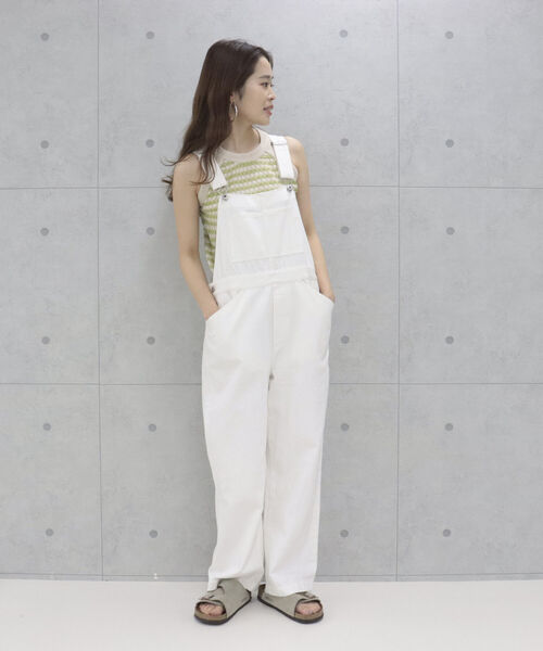 fredy repit（フレディレピ）の「コットンツイルサロペット（サロペット/オーバーオール・レディース・ブラック/オフホワイト・38）」の4枚目の写真