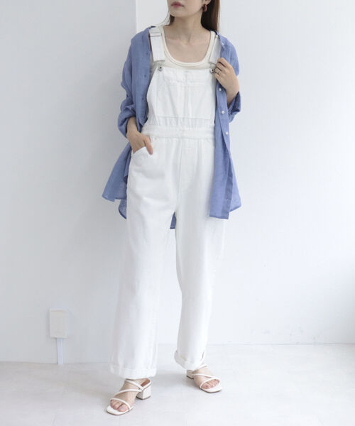 fredy repit（フレディレピ）の「コットンツイルサロペット（サロペット/オーバーオール・レディース・ブラック/オフホワイト・38）」の15枚目の写真