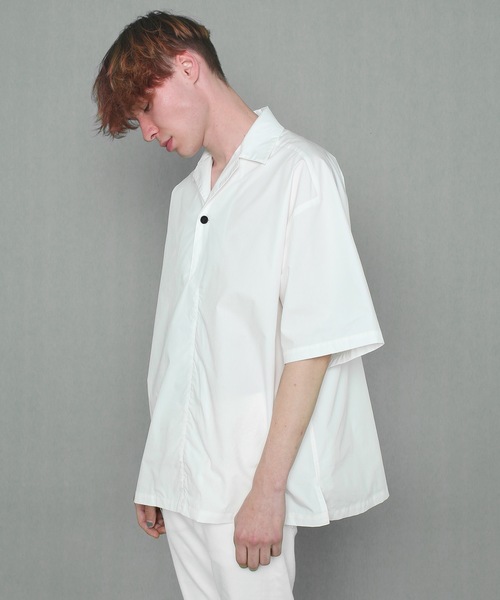 FORTUNA HOMME（フォルトゥナオム）の「FORTUNAHOMME Opencollar PO-Shirt（シャツ/ブラウス・メンズ・ブラック/ホワイト・2/1）」の5枚目の写真