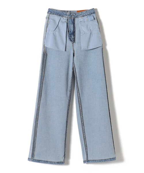 SOMETHING（サムシング）の「*SOMETHING LISAワイドデニム◇（デニムパンツ・レディース・サックスブルー/ブルー・SMALL/MEDIUM/X-SMALL）」の15枚目の写真