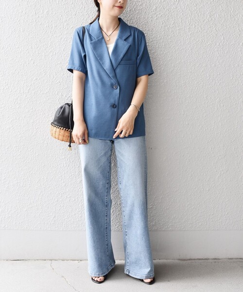 SOMETHING（サムシング）の「*SOMETHING LISAワイドデニム◇（デニムパンツ・レディース・サックスブルー/ブルー・SMALL/MEDIUM/X-SMALL）」の16枚目の写真