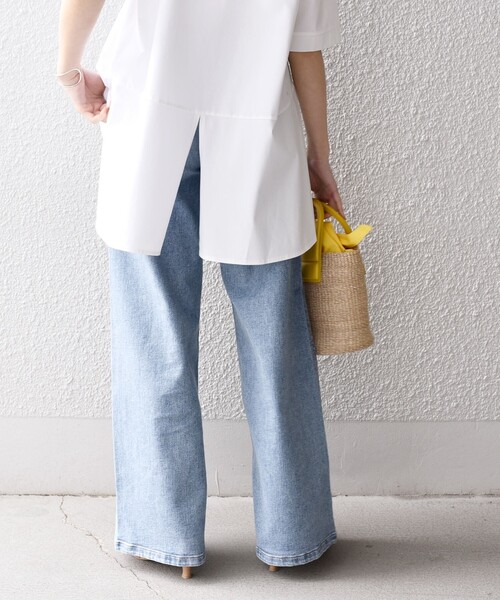 SOMETHING（サムシング）の「*SOMETHING LISAワイドデニム◇（デニムパンツ・レディース・サックスブルー/ブルー・SMALL/MEDIUM/X-SMALL）」の9枚目の写真