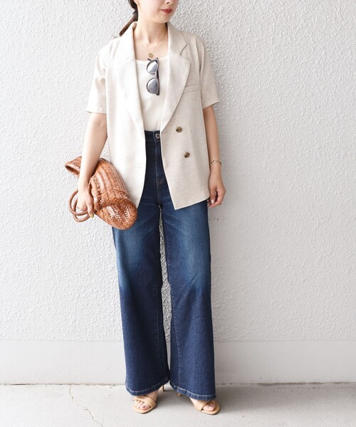 SOMETHING（サムシング）の「*SOMETHING LISAワイドデニム◇（デニムパンツ・レディース・サックスブルー/ブルー・SMALL/MEDIUM/X-SMALL）」の10枚目の写真