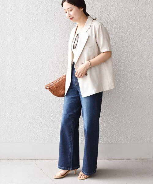 SOMETHING（サムシング）の「*SOMETHING LISAワイドデニム◇（デニムパンツ・レディース・サックスブルー/ブルー・SMALL/MEDIUM/X-SMALL）」の6枚目の写真