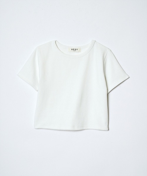 REDYAZEL(レディアゼル)の「リンガークロップドTシャツ(Tシャツ/カットソー・レディース・オフホワイト/ベージュ/ネイビー/ブラック・FREE)」の5枚目の写真