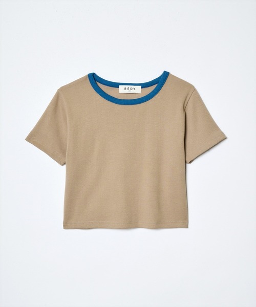 REDYAZEL(レディアゼル)の「リンガークロップドTシャツ(Tシャツ/カットソー・レディース・オフホワイト/ベージュ/ネイビー/ブラック・FREE)」の12枚目の写真