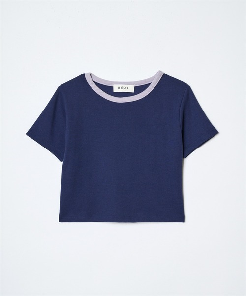 REDYAZEL(レディアゼル)の「リンガークロップドTシャツ(Tシャツ/カットソー・レディース・オフホワイト/ベージュ/ネイビー/ブラック・FREE)」の19枚目の写真