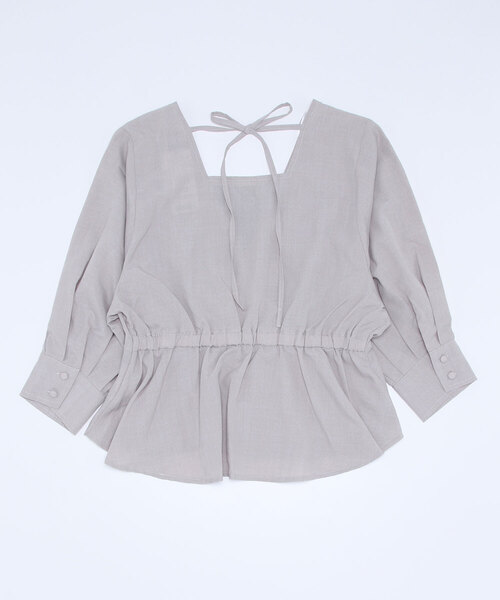 SpRay（スプレイ）の「カシュクール６分袖　ブラウス（シャツ/ブラウス・レディース・ベージュ/ブラック/アイボリー・FREE）」の4枚目の写真