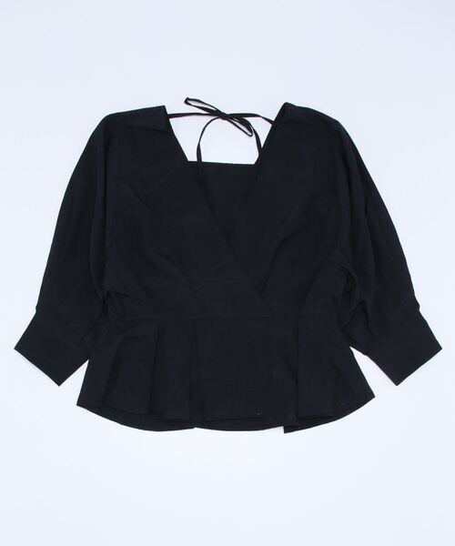 SpRay（スプレイ）の「カシュクール６分袖　ブラウス（シャツ/ブラウス・レディース・ベージュ/ブラック/アイボリー・FREE）」の7枚目の写真