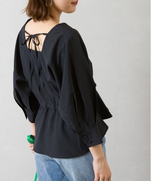 SpRay（スプレイ）の「カシュクール６分袖　ブラウス（シャツ/ブラウス・レディース・ベージュ/ブラック/アイボリー・FREE）」の18枚目の写真