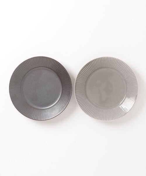 Rikkachic / リッカシック 協立陶器 ラインプレート L 皿 プレート 色違い2枚セット Line plate pairL KRT（食器）｜salle de bal（サルデバル）