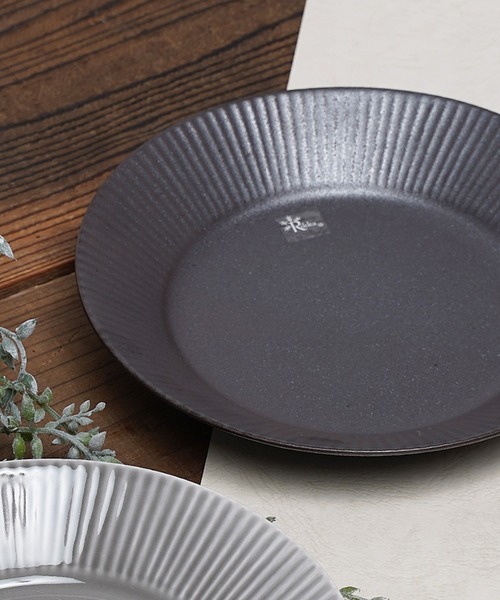 Rikkachic / リッカシック 協立陶器 ラインプレート L 皿 プレート 色違い2枚セット Line plate pairL KRT（食器）｜salle de bal（サルデバル）
