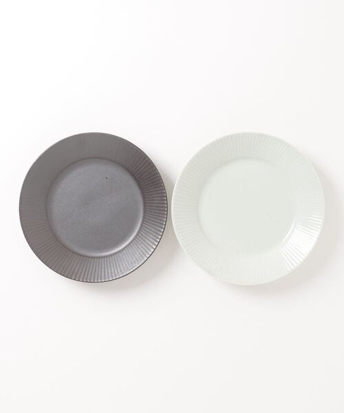 Rikkachic / リッカシック 協立陶器 ラインプレート L 皿 プレート 色違い2枚セット Line plate pairL KRT（食器）｜salle de bal（サルデバル）