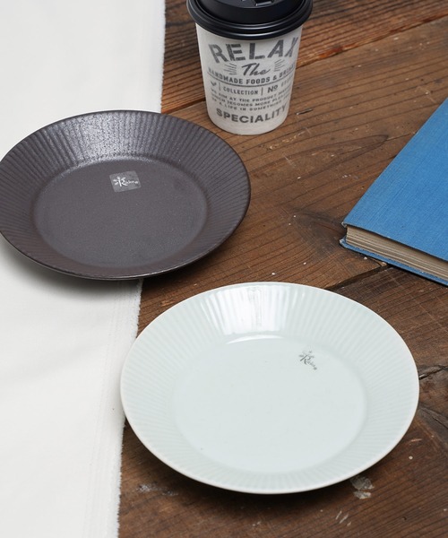 Rikkachic / リッカシック 協立陶器 ラインプレート L 皿 プレート 色違い2枚セット Line plate pairL KRT（食器）｜salle de bal（サルデバル）