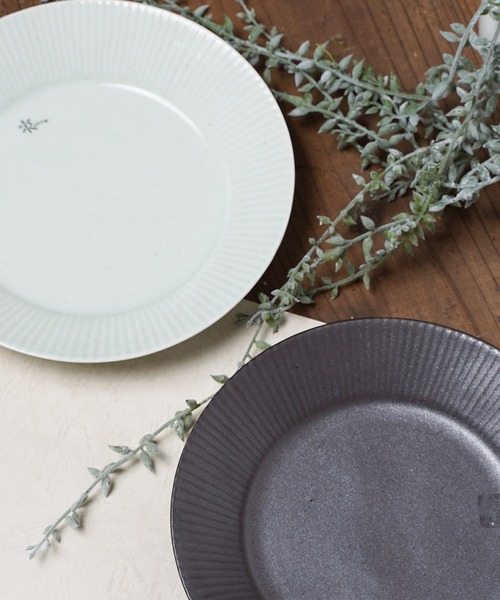 Rikkachic / リッカシック 協立陶器 ラインプレート L 皿 プレート 色違い2枚セット Line plate pairL KRT（食器）｜salle de bal（サルデバル）