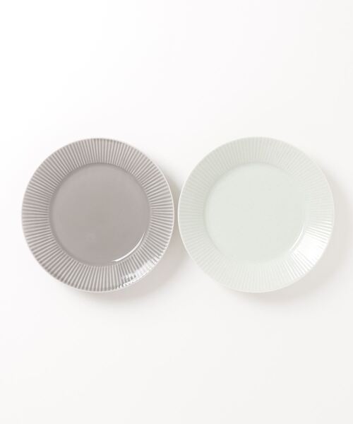 Rikkachic / リッカシック 協立陶器 ラインプレート L 皿 プレート 色違い2枚セット Line plate pairL KRT（食器）｜salle de bal（サルデバル）