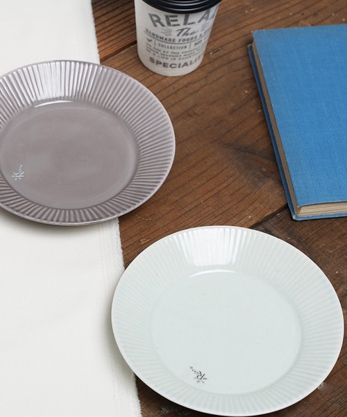 Rikkachic / リッカシック 協立陶器 ラインプレート L 皿 プレート 色違い2枚セット Line plate pairL KRT（食器）｜salle de bal（サルデバル）