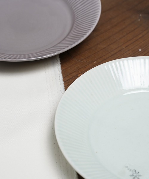 Rikkachic / リッカシック 協立陶器 ラインプレート L 皿 プレート 色違い2枚セット Line plate pairL KRT（食器）｜salle de bal（サルデバル）
