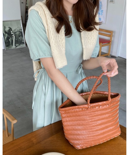 mood for a day（ムードフォーアデイ）の「simon ribbon onepiece/サイドリボンロングワンピース（ワンピース・レディース・ピンク/ブルー/アイボリー/ミント・FREE）」の8枚目の写真