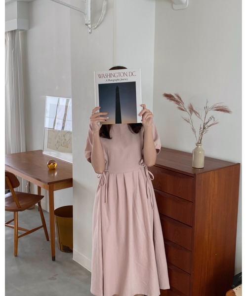 mood for a day（ムードフォーアデイ）の「simon ribbon onepiece/サイドリボンロングワンピース（ワンピース・レディース・ピンク/ブルー/アイボリー/ミント・FREE）」の15枚目の写真