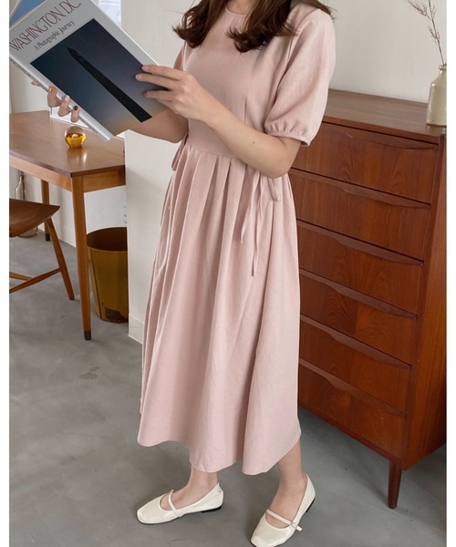 mood for a day（ムードフォーアデイ）の「simon ribbon onepiece/サイドリボンロングワンピース（ワンピース・レディース・ピンク/ブルー/アイボリー/ミント・FREE）」の16枚目の写真