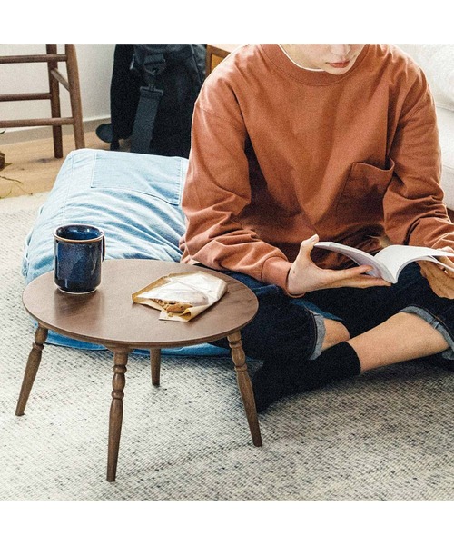 USEDo(ユーズド)の「アンティークな佇まい 華奢な脚のミニちゃぶ台〈ユーズドセピアブラウン〉(家具・レディース・ブラウン・ONE SIZE)」の6枚目の写真