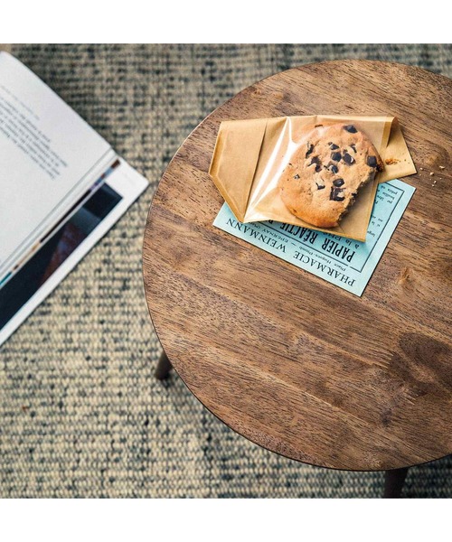 USEDo(ユーズド)の「アンティークな佇まい 華奢な脚のミニちゃぶ台〈ユーズドセピアブラウン〉(家具・レディース・ブラウン・ONE SIZE)」の2枚目の写真