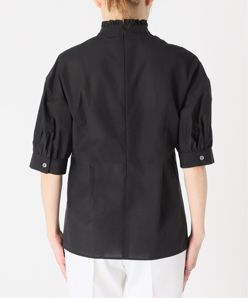 Noble(ノーブル)の「ワッシャーフリルネックシャツブラウス(シャツ/ブラウス・レディース・サックスブルー/ホワイト系その他/ブラック・FREE)」の22枚目の写真