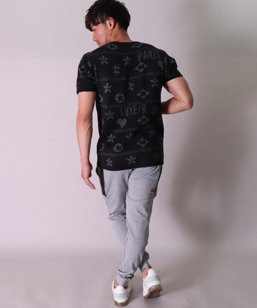 LUXE/R（ラグジュ）の「【ユニセックス】【LUXE/R】モノグラム ニット Tシャツ(RMS)（Tシャツ/カットソー・メンズ・ブラック/グレー・MEDIUM/LARGE）」の7枚目の写真