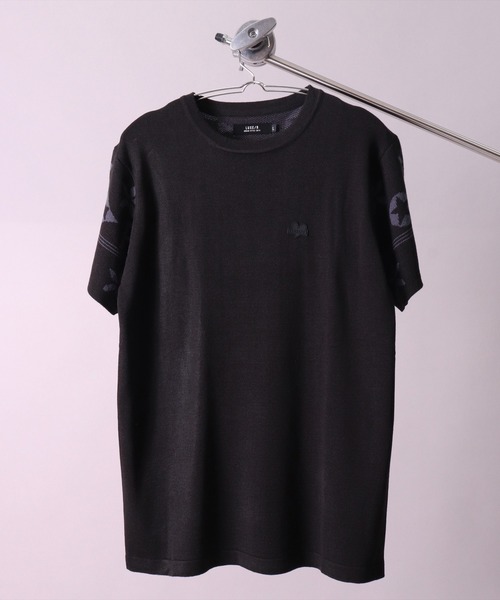 LUXE/R（ラグジュ）の「【ユニセックス】【LUXE/R】モノグラム ニット Tシャツ(RMS)（Tシャツ/カットソー・メンズ・ブラック/グレー・MEDIUM/LARGE）」の13枚目の写真