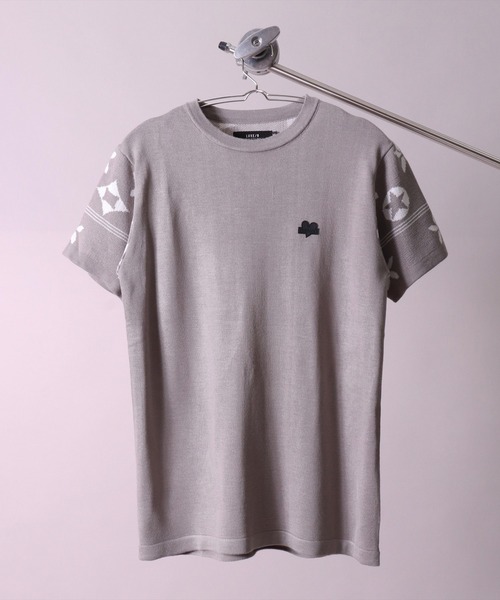 LUXE/R（ラグジュ）の「【ユニセックス】【LUXE/R】モノグラム ニット Tシャツ(RMS)（Tシャツ/カットソー・メンズ・ブラック/グレー・MEDIUM/LARGE）」の15枚目の写真