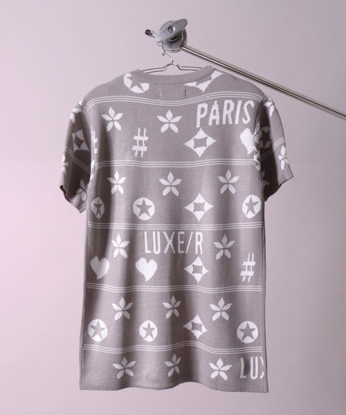 LUXE/R（ラグジュ）の「【ユニセックス】【LUXE/R】モノグラム ニット Tシャツ(RMS)（Tシャツ/カットソー・メンズ・ブラック/グレー・MEDIUM/LARGE）」の16枚目の写真