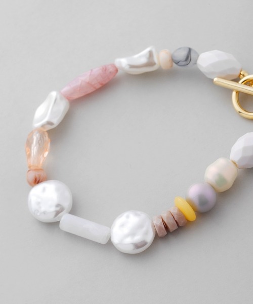 ANEMONE（アネモネ）の「マルチビーズマンテルブレスレット（ブレスレット・レディース・オレンジ/アイボリー・FREE）」の5枚目の写真