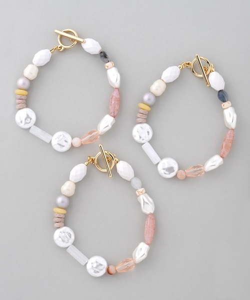 ANEMONE（アネモネ）の「マルチビーズマンテルブレスレット（ブレスレット・レディース・オレンジ/アイボリー・FREE）」の7枚目の写真